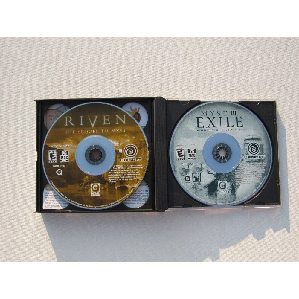 Myst 10th Anniversary DVD Edition PC Mac 3-DVD Set Riven Exile Ubisoft